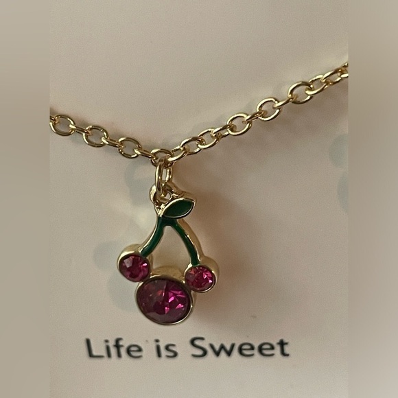 Disney Cherry Charm Necklace, Minnie mouse necklace,women’s necklace. - Picture 8 of 16